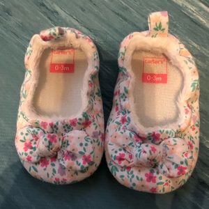 Carter’s Floral Baby Shoes 0-3mo - NEVER Used!